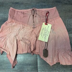 Da-Nang Pink Cotton Mini Skirt